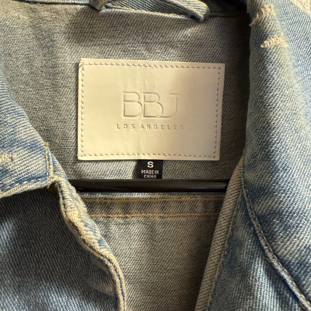 BB Dakota Light Blue Distressed Jean Jacket - Picture 2 of 3